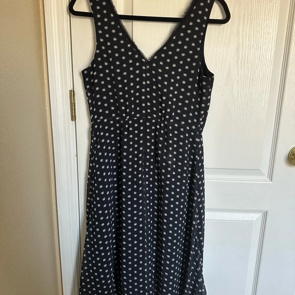 Iris Setlakwe Navy Print Midi Dress • Size 6 - Picture 2 of 7